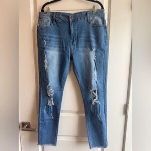 Kunmi Distressed Blue skinny Women's Jeans